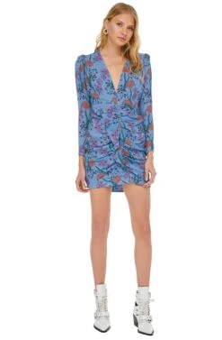 Vignette Floral Dress 11 Vignette Floral Dress -Sun Gaia Dresses Shop ACDR100127 BLUEBELL FLORAL 01