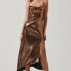 Gaia Metallic Midi Dress -Sun Gaia Dresses Shop ACDR100133K BRONZE 1