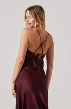 Gaia Midi Dress -Sun Gaia Dresses Shop ACDR100133S DEEPWINE 3 2