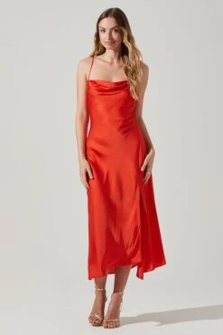 Gaia Midi Dress -Sun Gaia Dresses Shop ACDR100133S TANGERINE 0616