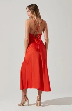 Gaia Midi Dress -Sun Gaia Dresses Shop ACDR100133S TANGERINE 0627