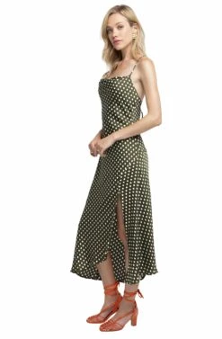 Cowl Strappy Dress -Sun Gaia Dresses Shop ACDR100133 GREEN DOT 02