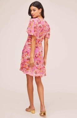 Elizabeth Floral Mini Dress 12 Elizabeth Floral Mini Dress -Sun Gaia Dresses Shop ACDR100207B LAVENDER PINK FLORAL 4A