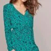 Geneva Leopard Dress -Sun Gaia Dresses Shop ACDR100319 GREEN LILAC LEOPARD 1A