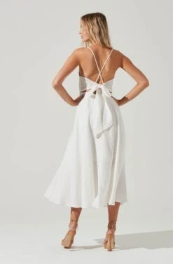Ambrosia Midi Dress -Sun Gaia Dresses Shop ACDR100490 WHITE 0398