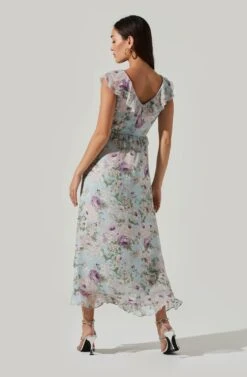 Tempest Floral Ruffle Midi Dress -Sun Gaia Dresses Shop ACDR100578 IVORY LILACFLORAL 5 d80211bf 1f4a 4f31 b505 c7f32598f59d