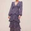 Romance Me Floral Dress -Sun Gaia Dresses Shop ACDR100686YC NAVY PURPLE MULTI FLORAL 1