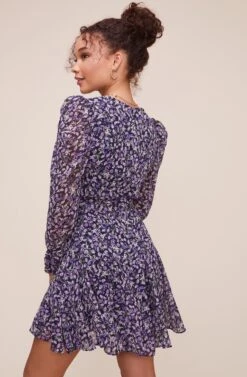 Desiree Floral Dress -Sun Gaia Dresses Shop ACDR100718 NAVY PURPLE MULTI FLORAL 4