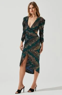 Jayla Sequin Cutout Dress 12 Jayla Sequin Cutout Dress -Sun Gaia Dresses Shop ACDR100768 SEQUINSUNSET 0803