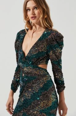 Jayla Sequin Cutout Dress 13 Jayla Sequin Cutout Dress -Sun Gaia Dresses Shop ACDR100768 SEQUINSUNSET 0807