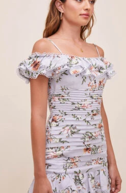 Una Floral Off Shoulder Dress -Sun Gaia Dresses Shop ACDR100793L LIGHTBLUEFLORAL 5