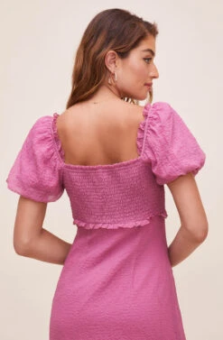 Rocco Puff Sleeve Midi Dress 10 Rocco Puff Sleeve Midi Dress -Sun Gaia Dresses Shop ACDR100850 ORCHID 7