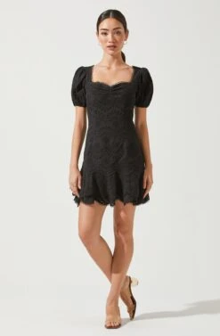 Alba Lace Mini Dress -Sun Gaia Dresses Shop ACDR100874 BLACK 1
