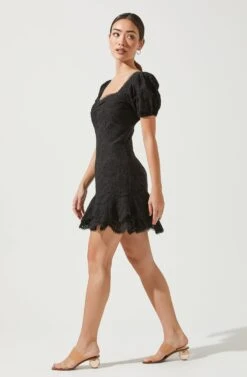Alba Lace Mini Dress -Sun Gaia Dresses Shop ACDR100874 BLACK 3