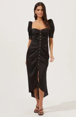 Austen Puff Sleeve Midi Dress