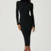 Abilene Long Sleeve Turtleneck Midi Sweater Dress -Sun Gaia Dresses Shop ACDR100970 BLACK 1555 c2a34d21 6ec7 41e1 90b2 284b1ff7c728