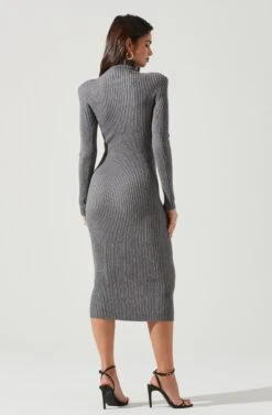 Abilene Long Sleeve Turtleneck Midi Sweater Dress -Sun Gaia Dresses Shop ACDR100970 CHARCOAL 1837 ed7ef293 8cfa 411c 8ef4 5d7425ce0445