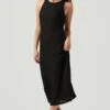 Millbrae Backless Crinkle Midi Dress -Sun Gaia Dresses Shop ACDR101086 BLACK 1