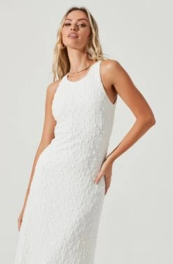 Millbrae Backless Crinkle Midi Dress -Sun Gaia Dresses Shop ACDR101086 WHITE 2