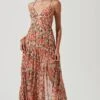 Tropics Plunge Neck Pleated Open Back Maxi Dress -Sun Gaia Dresses Shop ACDR101168 PEACHFUCHSIAFLORAL 0694 4cd7df79 c6b7 4d99 b5b4 390a2e49a6b8