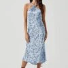 Sandrine Abstract Halter Midi Dress 1 Sandrine Abstract Halter Midi Dress -Sun Gaia Dresses Shop ACDR101203 LTBLUEBLACKMULTI 0686