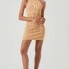 Vania Halter Neck Mini Dress -Sun Gaia Dresses Shop ACDR101227 YELLOWMELANGE 2