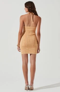 Vania Halter Neck Mini Dress -Sun Gaia Dresses Shop ACDR101227 YELLOWMELANGE 5