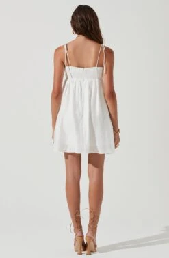 Serenity Square Neck Mini Dress -Sun Gaia Dresses Shop ACDR101235B WHITE 0329
