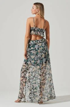 Palace Floral Cutout Ruffle Maxi Dress 19 Palace Floral Cutout Ruffle Maxi Dress -Sun Gaia Dresses Shop ACDR101252 BLACKMULTIFLORAL 04281