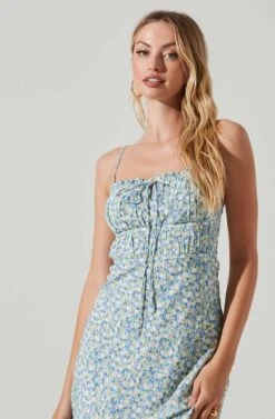 Maritza Floral Smocked Midi Dress 28 Maritza Floral Smocked Midi Dress -Sun Gaia Dresses Shop ACDR101529 BLUEMULTI 2