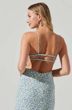 Maritza Floral Smocked Midi Dress 30 Maritza Floral Smocked Midi Dress -Sun Gaia Dresses Shop ACDR101529 BLUEMULTI 4