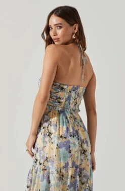 Rozina Floral Cutout Maxi Dress -Sun Gaia Dresses Shop ACDR101542 BLUEGREENFLORAL 3