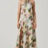 Kazia Geo Print Halter Chain Strap Midi Dress -Sun Gaia Dresses Shop ACDR101567 GREENMULTIGEO 6 3