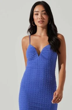 Signy Textured Midi Dress -Sun Gaia Dresses Shop ACDR101570L MARINEBLUE 3