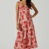 Josiane Floral Sweetheart Midi Dress -Sun Gaia Dresses Shop ACDR101574 REDFLORAL 1