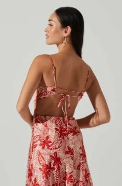 Josiane Floral Sweetheart Midi Dress 9 Josiane Floral Sweetheart Midi Dress -Sun Gaia Dresses Shop ACDR101574 REDFLORAL 3