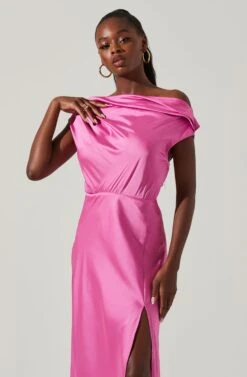 Monroe Satin Off Shoulder Maxi Dress -Sun Gaia Dresses Shop ACDR101586 PINK 4 6eb1d9d1 41c5 48b3 abe4 69af4d4cf579