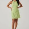 Laylin Halter Cutout Mini Dress -Sun Gaia Dresses Shop ACDR101590S LIGHTGREEN 1