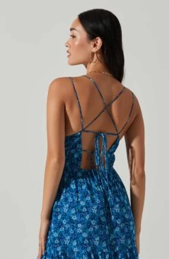 Ryliana Floral Tiered Maxi Dress -Sun Gaia Dresses Shop ACDR101640 BLUEFLORAL 4