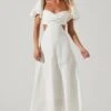 Winley Puff Sleeve Cutout Midi Dress -Sun Gaia Dresses Shop ACDR101685 OFFWHITE 1