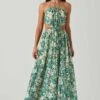 Sivana Halter Neck Floral Maxi Dress -Sun Gaia Dresses Shop ACDR101690 GREENFLORAL 1