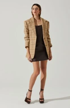 Carmen Strapless Faux Leather Mini Dress -Sun Gaia Dresses Shop ACDR101787L DARKBROWN 2