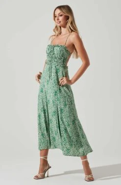 Sun Gaia Dresses Shop -Sun Gaia Dresses Shop ACDR101815 GREENFLORAL 2