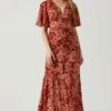 Kenzie Floral Maxi Dress 1 Kenzie Floral Maxi Dress -Sun Gaia Dresses Shop ACDR101860DS RUSTFLORAL 1