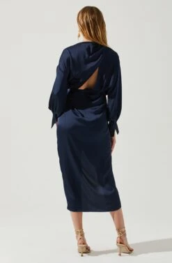 Sadyra Drop Shoulder Wrap Dress -Sun Gaia Dresses Shop ACDR101865 MIDNIGHTBLUE 6