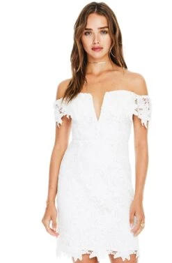 Daniela Lace Dress 9 Daniela Lace Dress -Sun Gaia Dresses Shop ACDR94495 WHITE 1A