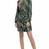 Wrap Skirt Dress -Sun Gaia Dresses Shop ACDR94889 BLACK GREEN MULTI 01