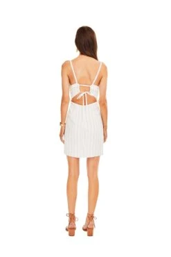 Heidi Mini Dress -Sun Gaia Dresses Shop ACDR95202S WHITE TAUPE STRIPE 3
