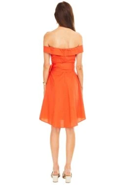 Brittany Dress -Sun Gaia Dresses Shop ACDR95235 RED ORANGE 03