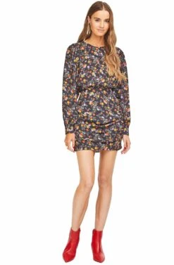 Dawn Dress -Sun Gaia Dresses Shop ACDR95370 BLACK MULTI FLORAL 01